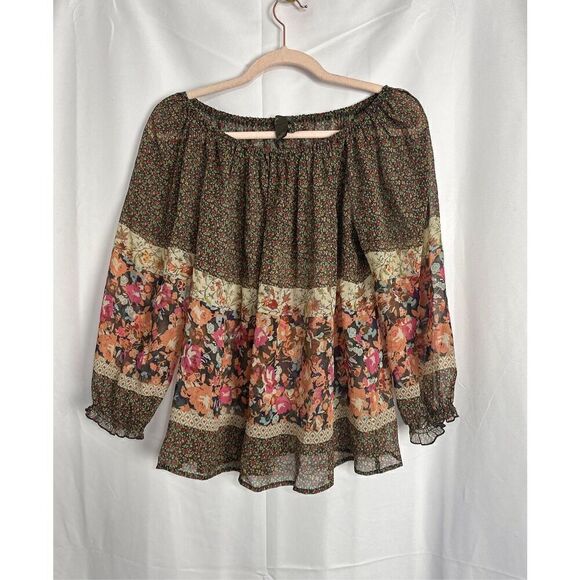 Anthropologie FEI 100%โsilkโbohoโtop - Picture 10 of 13